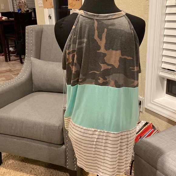 Camo, mint, striped tank! New without tags! - Picture 3 of 5